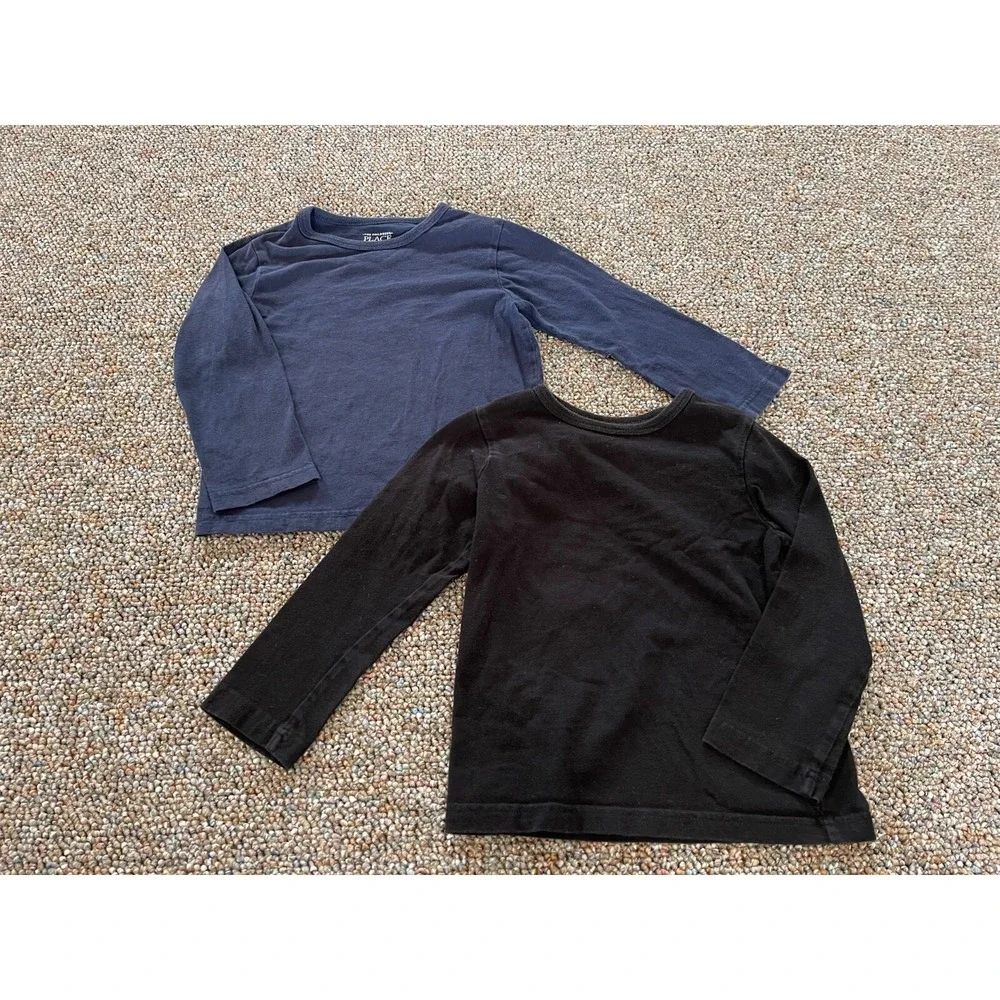 The Children's Place Boys Black & Blue Long-Sleeved Tops 3T